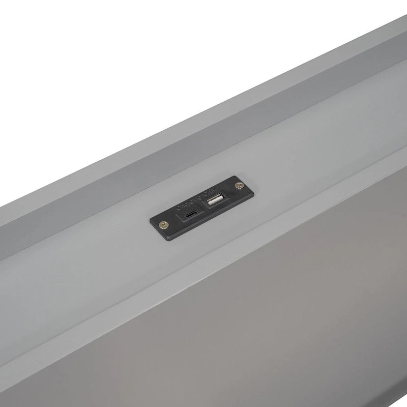 Cadre de lit plateforme double avec ports USB intégrés
