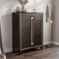 Commode moderne à 5 tiroirs en bois massif couleur espresso