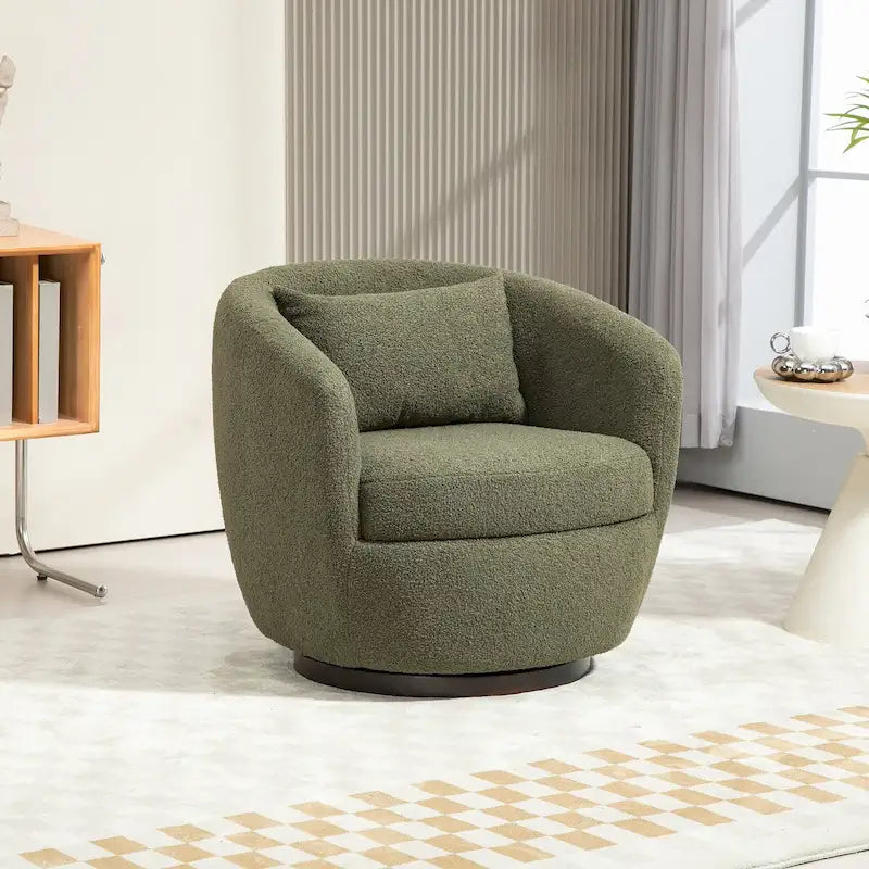 Fauteuil cabriolet pivotant rembourré avec rangement intégré