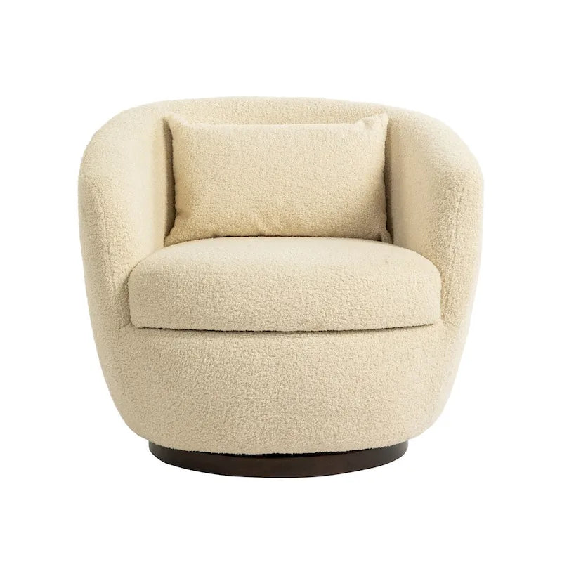 Fauteuil cabriolet pivotant rembourré avec rangement intégré