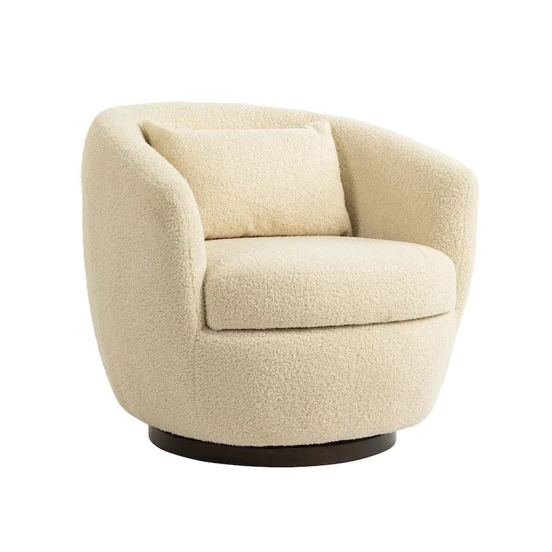 Fauteuil cabriolet pivotant rembourré avec rangement intégré