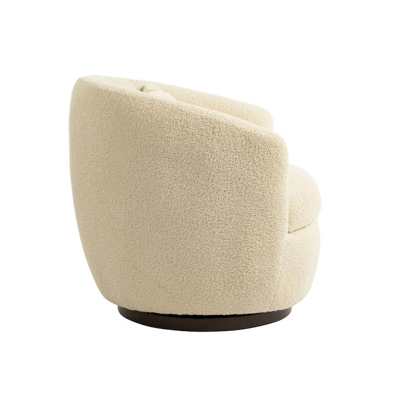 Fauteuil cabriolet pivotant rembourré avec rangement intégré