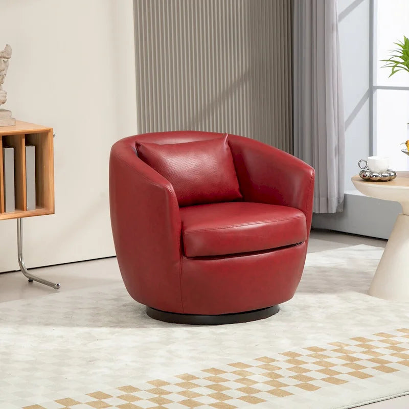 Fauteuil cabriolet pivotant rembourré avec rangement intégré