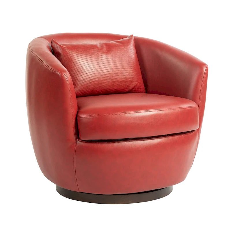 Fauteuil cabriolet pivotant rembourré avec rangement intégré