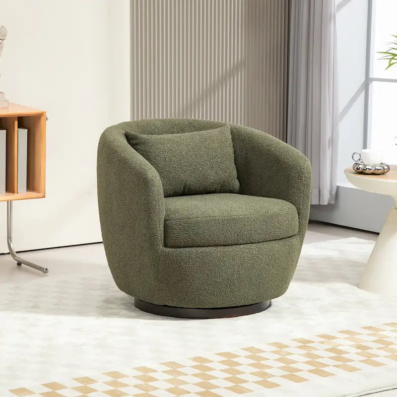 Fauteuil cabriolet pivotant rembourré avec rangement intégré