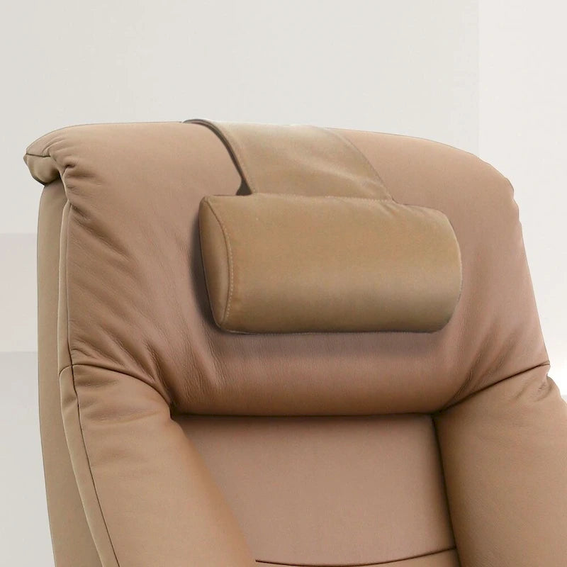 Oreiller cervical en cuir pleine fleur