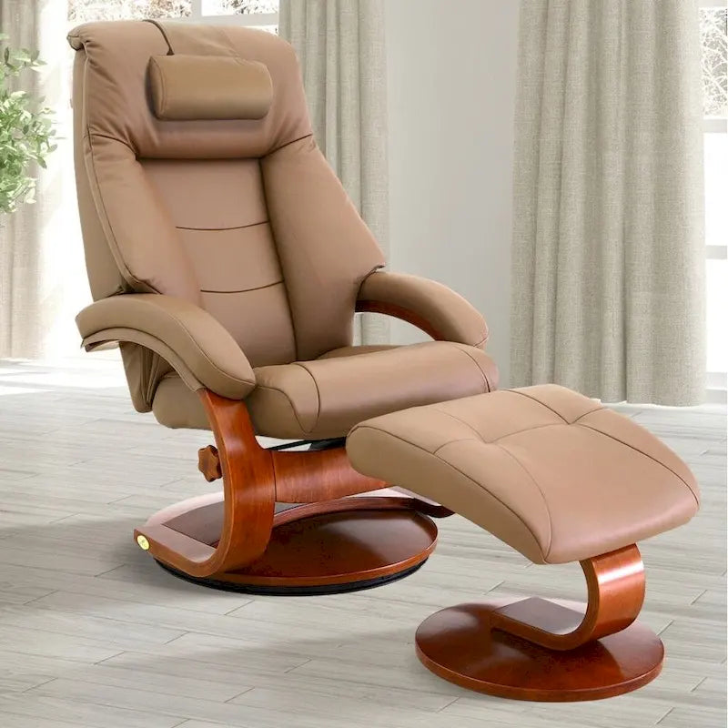 Oreiller cervical en cuir pleine fleur