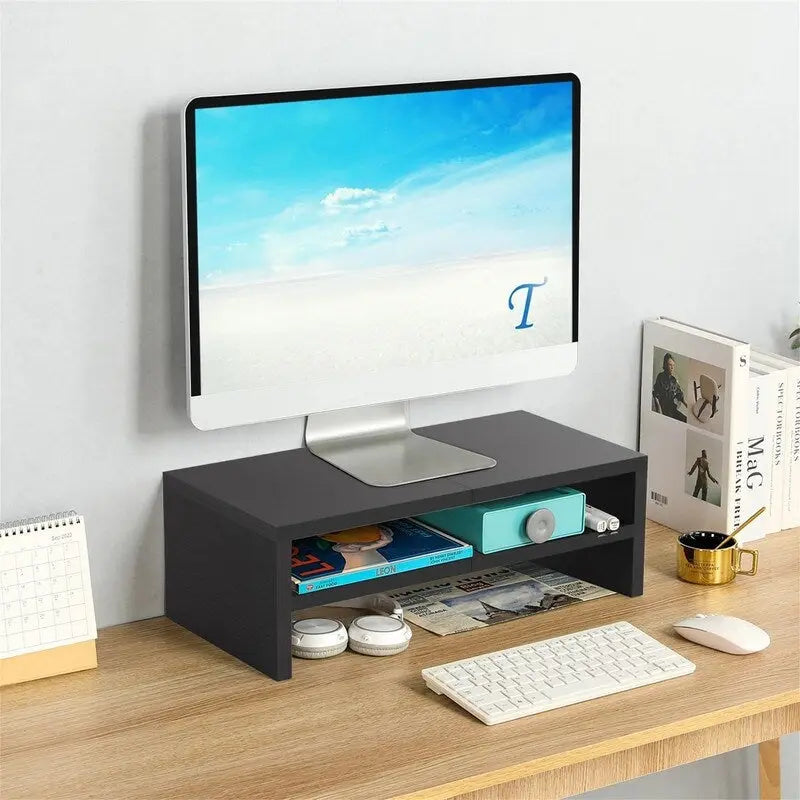 Rehausseur de moniteur à deux niveaux