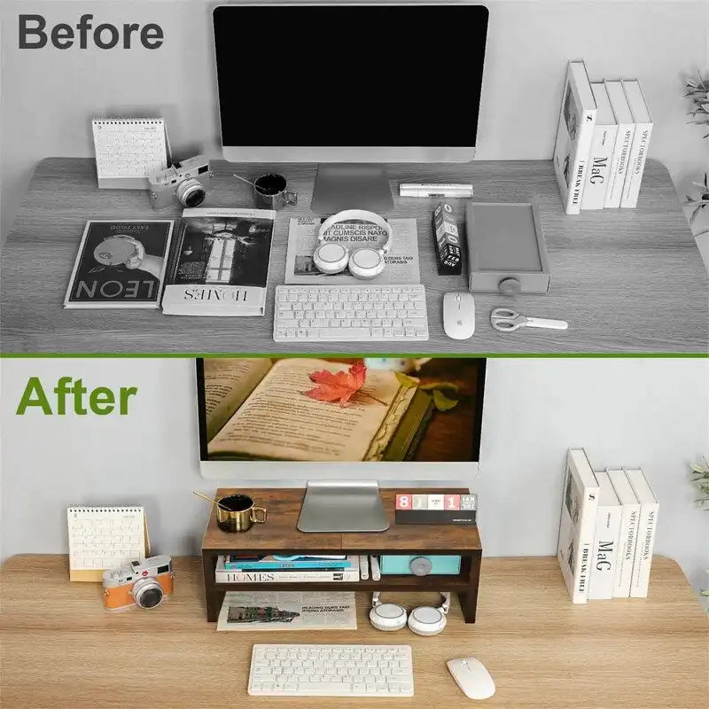Rehausseur de moniteur à deux niveaux