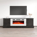Meuble TV avec cheminée électrique encastrable