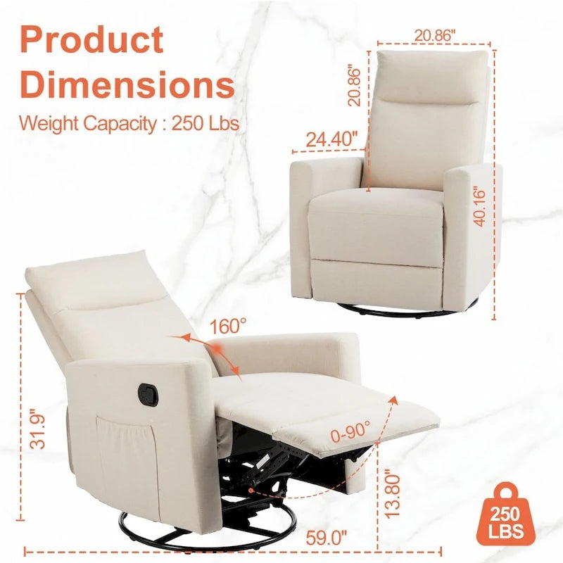 Fauteuil inclinable en tissu Canapé simple
