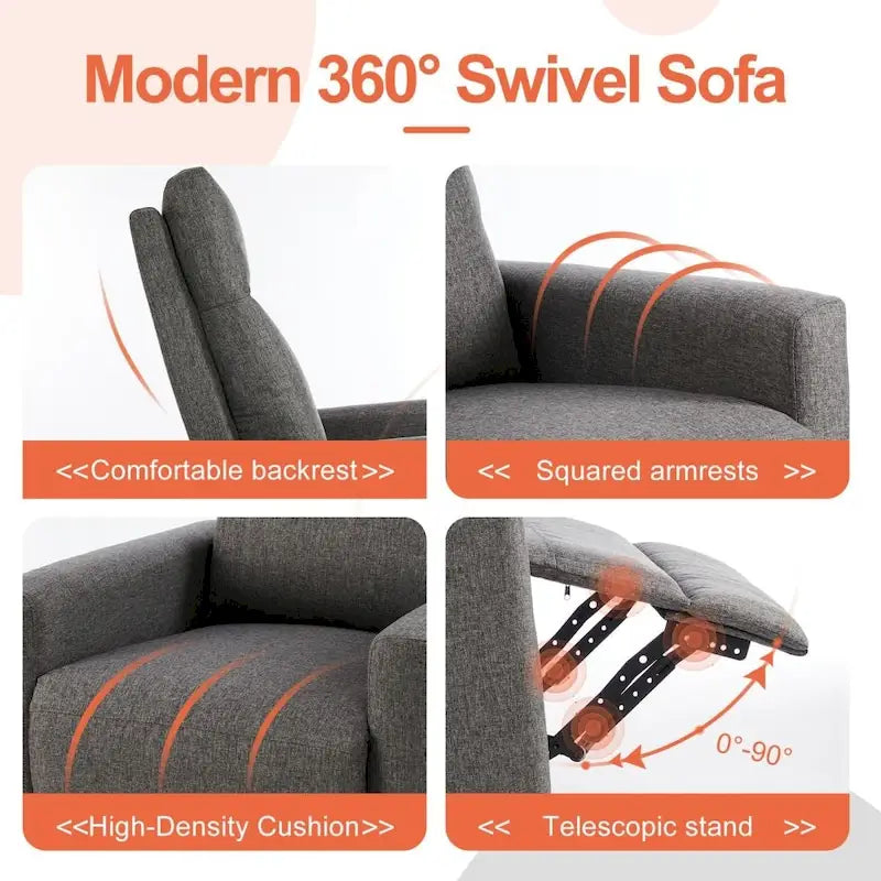 Fauteuil inclinable en tissu Canapé simple