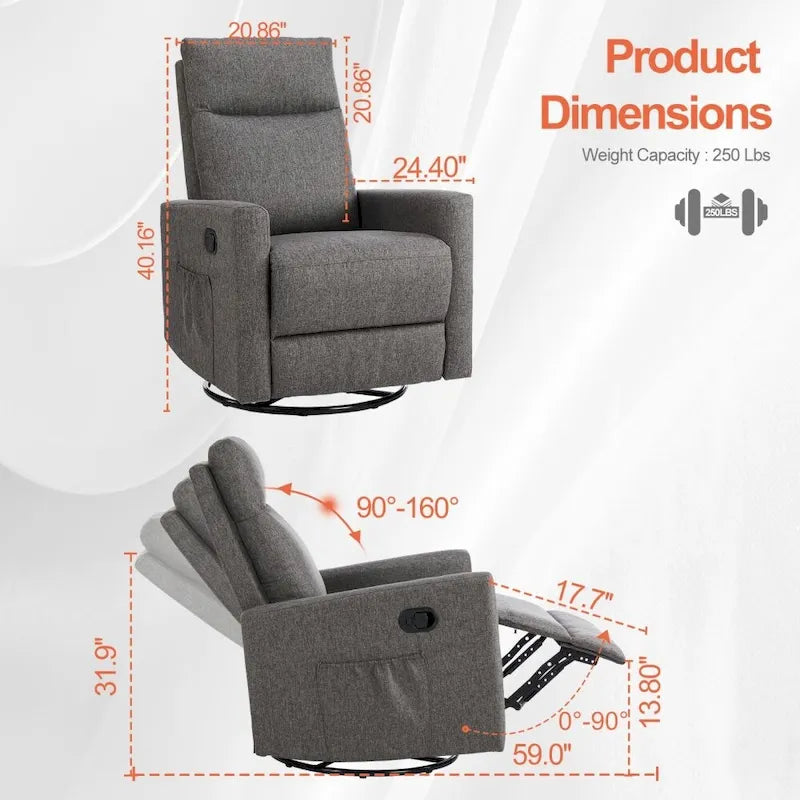 Fauteuil inclinable en tissu Canapé simple