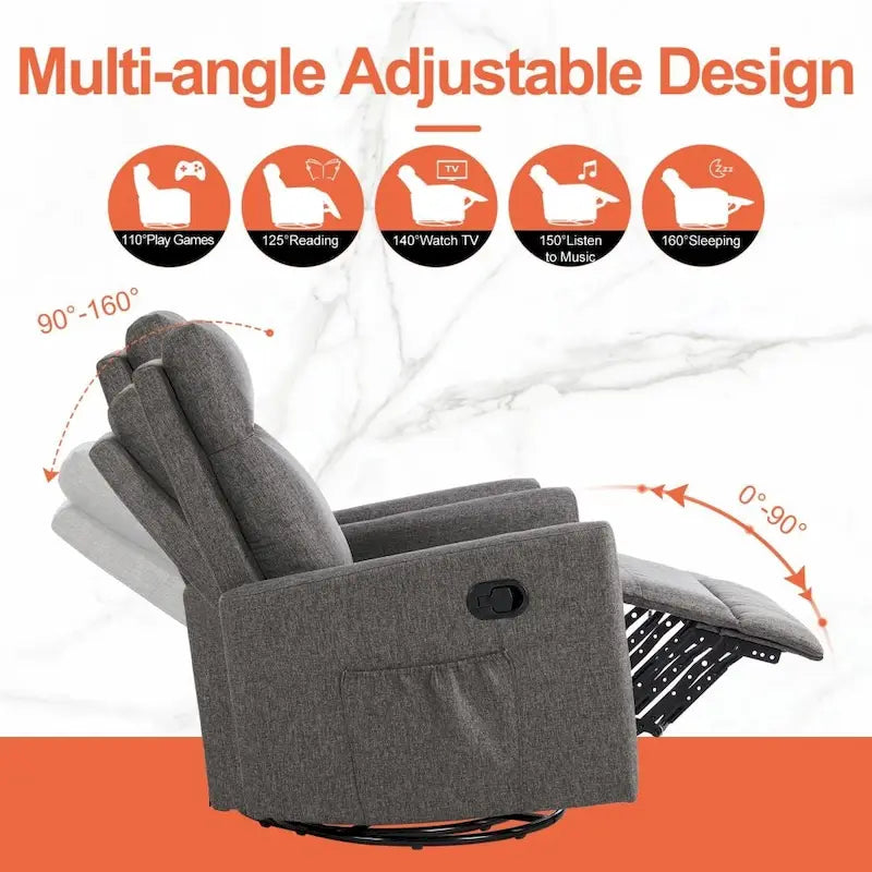 Fauteuil inclinable en tissu Canapé simple