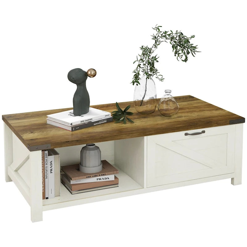 Table basse avec rangement et tiroir