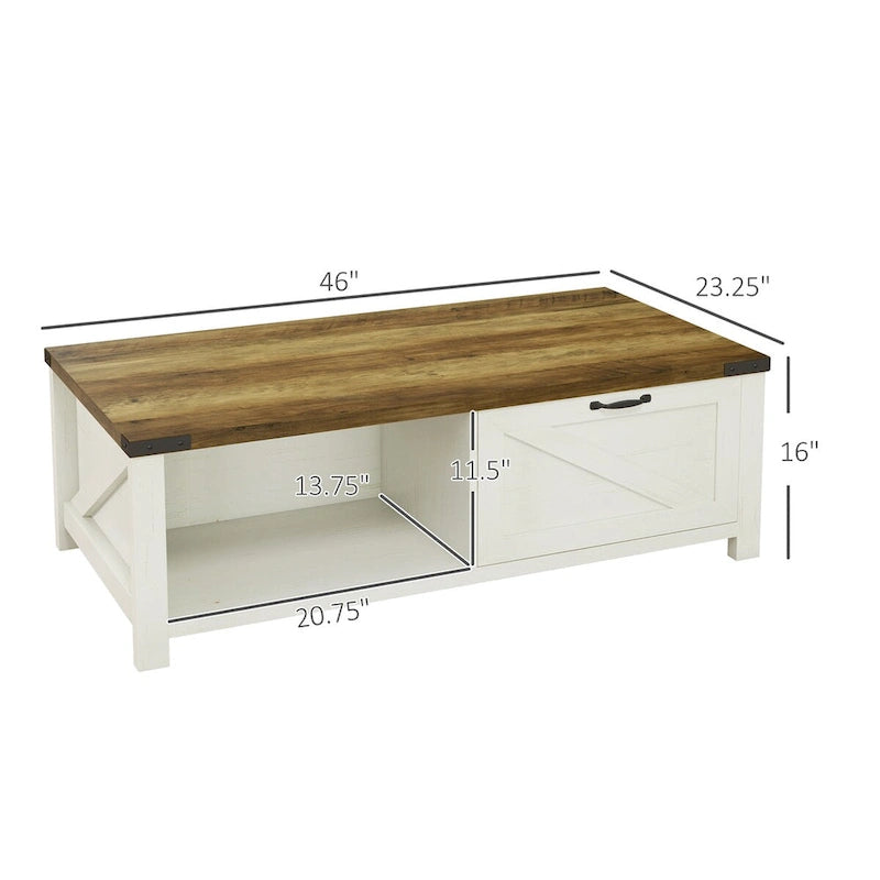 Table basse avec rangement et tiroir