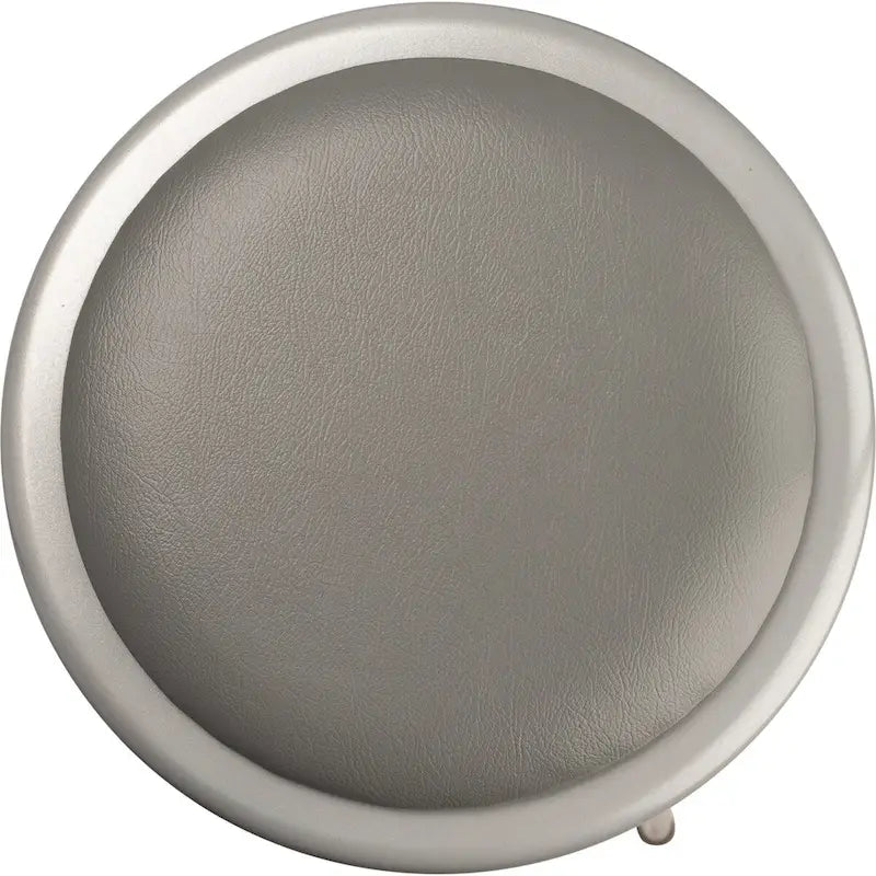 Tabouret en acier rembourré de vinyle gris, robuste, 24 pouces