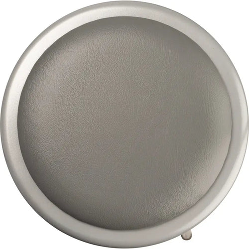 Tabouret en acier rembourré de vinyle gris, robuste, 24 pouces