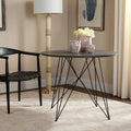 SAFAVIEH Zorana Dark Grey / Black Round Dining Table - 35.4 x 35.4 x 29.5 - 35Wx35Dx30H