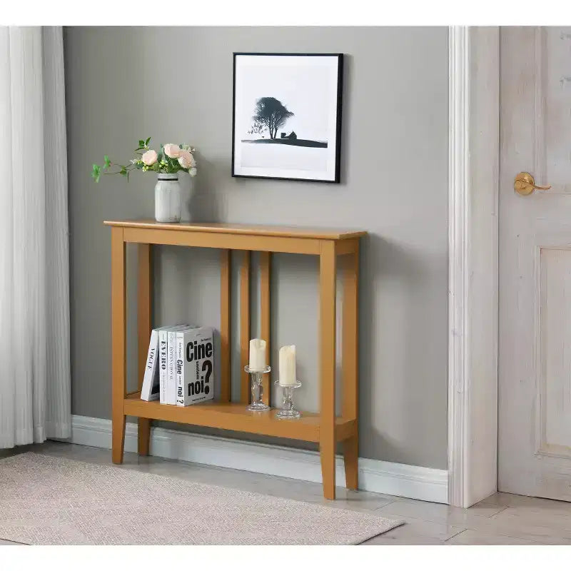 Console étroite avec étagères pour entrée, couloir ou salon