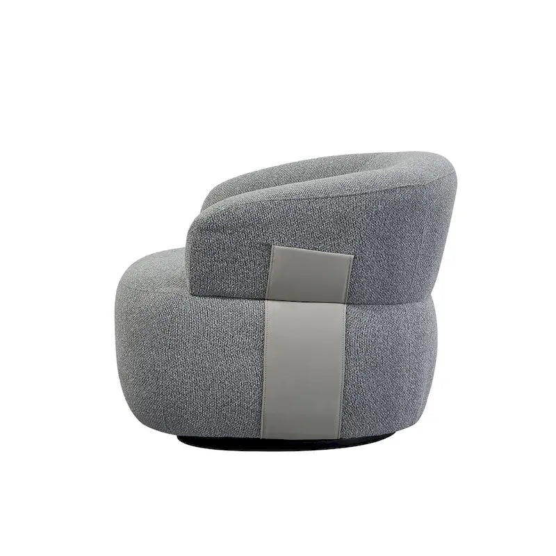 Fauteuil moderne Kieon 33W 360 pivotant en forme de tonneau - Lot de 2
