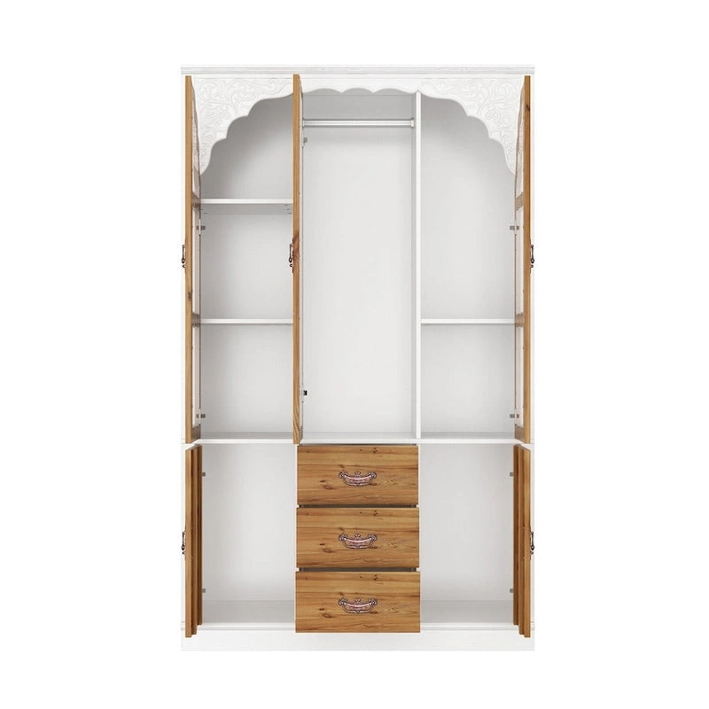Ensemble de deux armoires Grand Closet d'inspiration vintage avec accents en métal