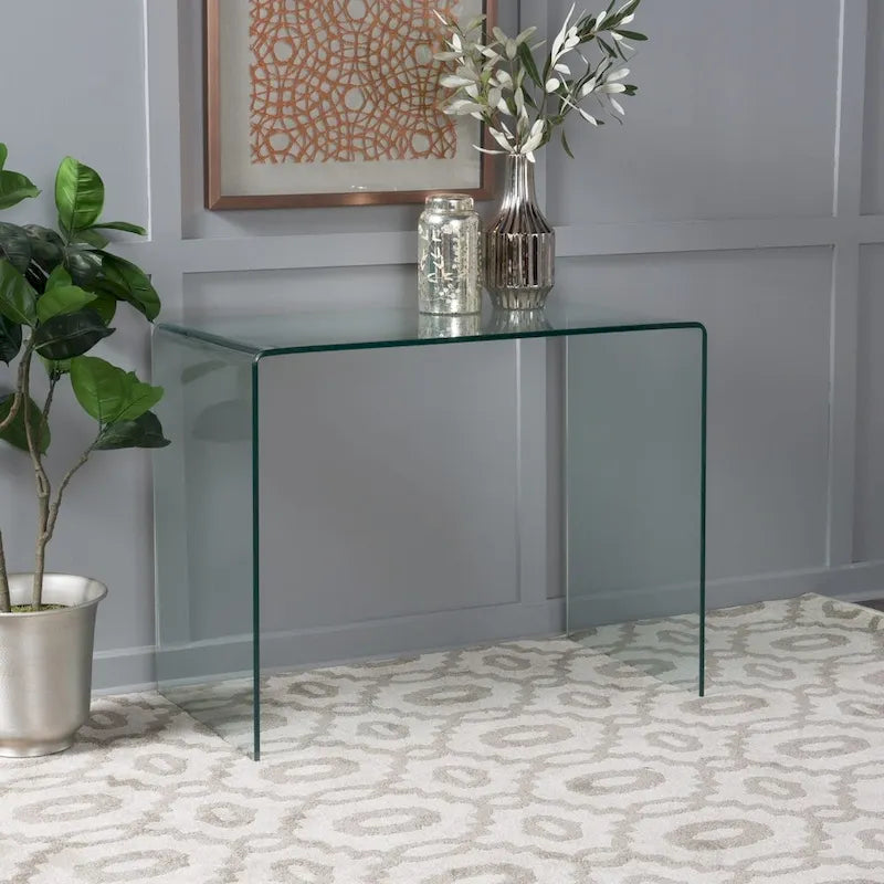 Bureau Ramona en verre trempé par Christopher Knight Home