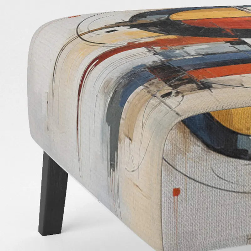 Fauteuil d'appoint rembourré et fauteuil moderne du milieu du siècle Designart Colorful Mid Century Abstract Fusion I