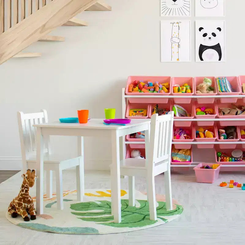Ensemble table et 2 chaises en bois pour enfants (3 pièces) - Humble Crew