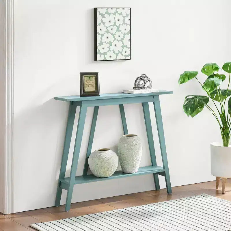 Kings Brand Furniture – Console étroite avec étagère de rangement pour couloir, entrée, vestibule, salon