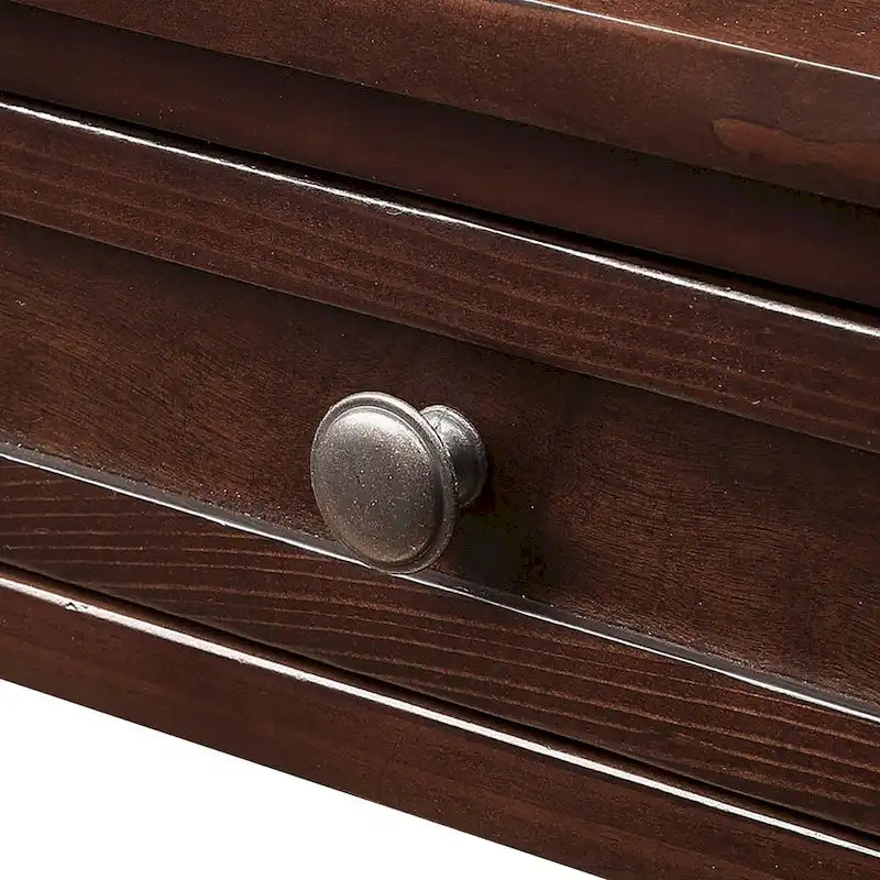 Console avec 4 tiroirs et une étagère de rangement