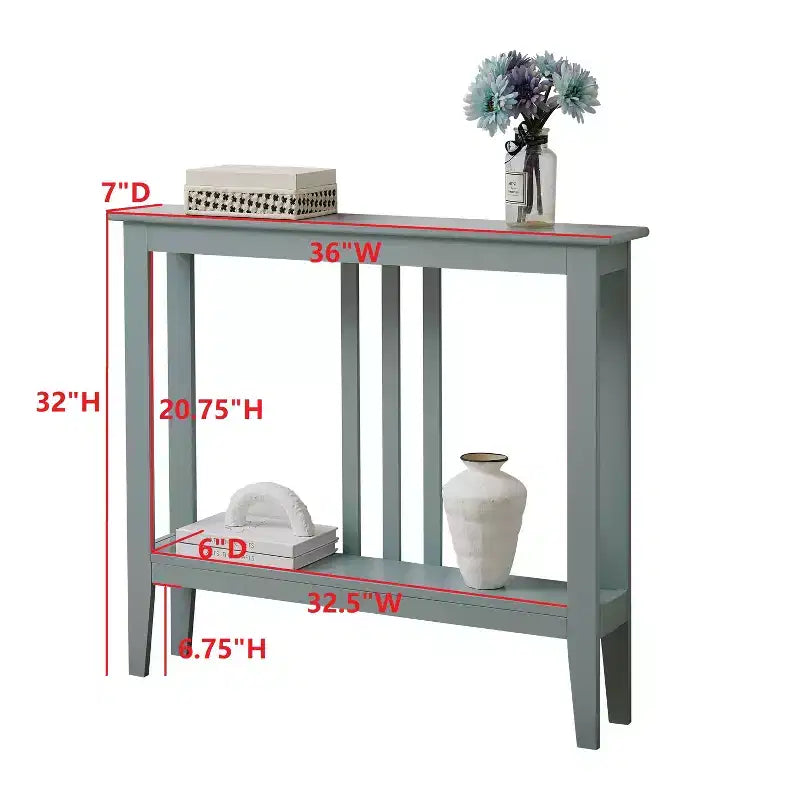 Console étroite avec étagères pour entrée, couloir ou salon