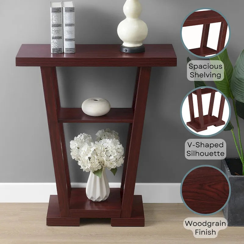 Table console Newport V avec étagères de Convenience Concepts