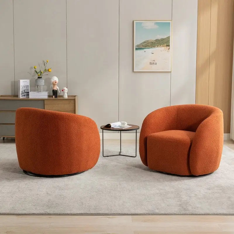 Lot de 2 fauteuils d'appoint pivotants à 360° SEYNAR Modern Glam Rembourrés