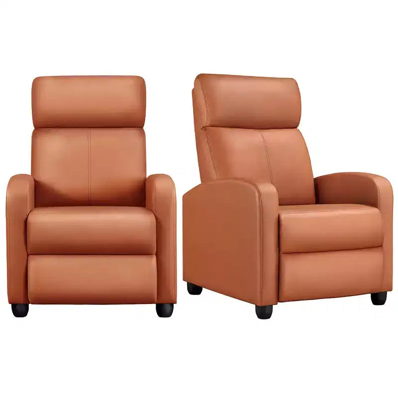 Yaheetech Lot de 2 Canapés Inclinables Modernes en Cuir PU pour Salon, Chambre
