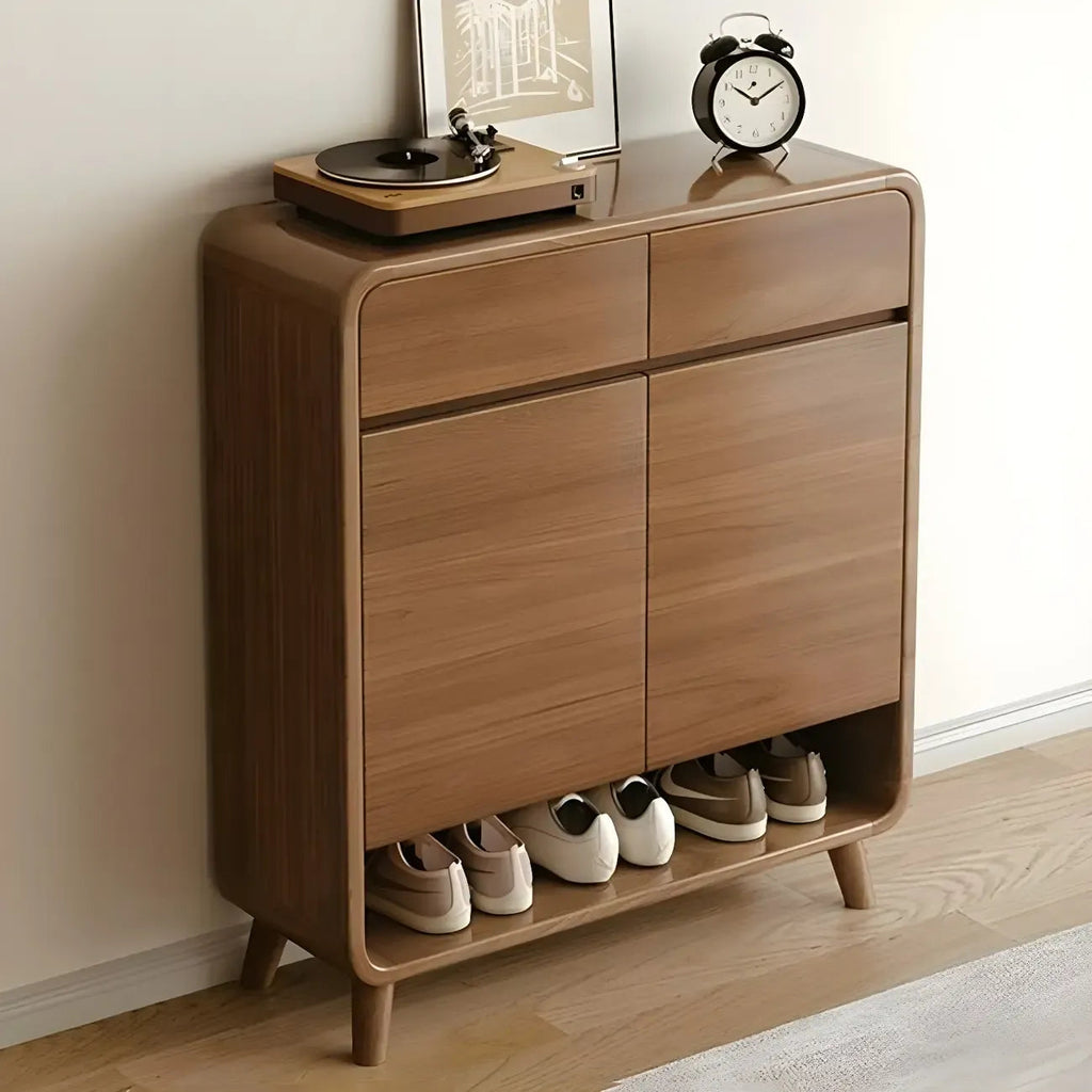 Meuble de rangement pour chaussures de couloir en bois moderne, taille moyenne