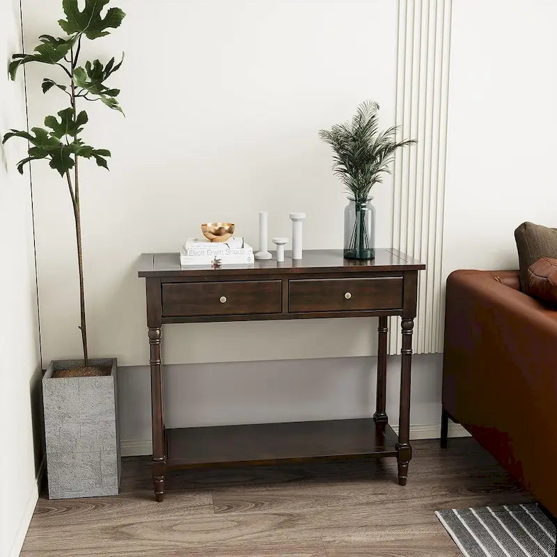 Table d'entrée avec tiroirs de rangement, console avec étagère