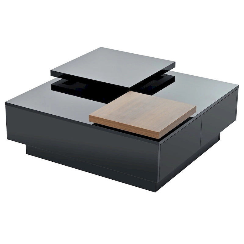 Table basse carrée moderne en bois
