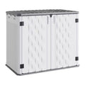 Armoire de rangement d'extérieur, Abri de rangement extérieur en résine étanche, pour poubelles