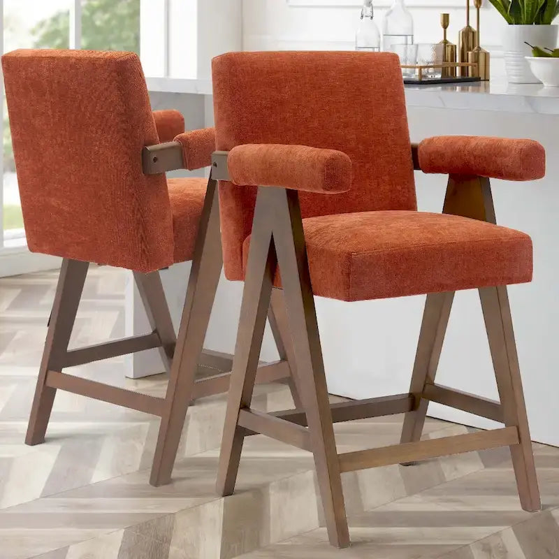 Tabouret de comptoir rembourré contemporain, unité