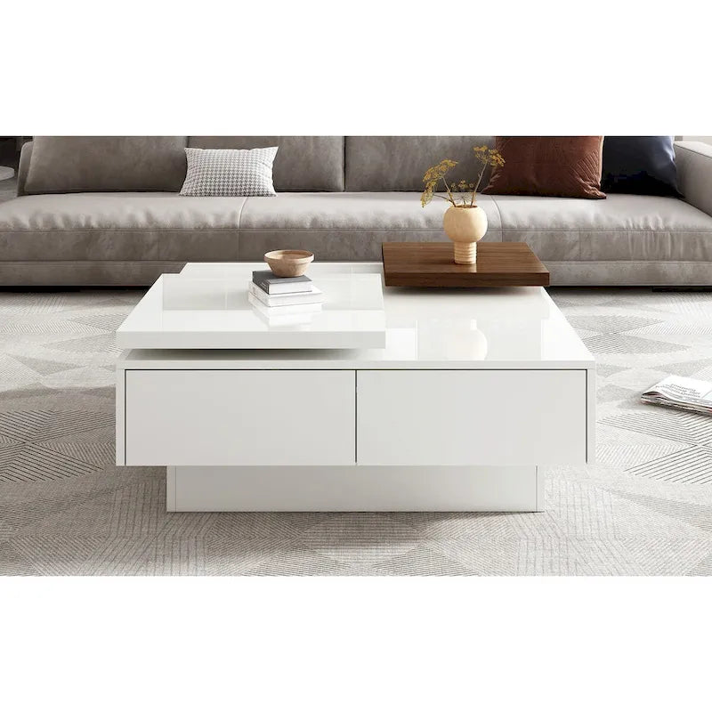 Table basse carrée moderne en bois