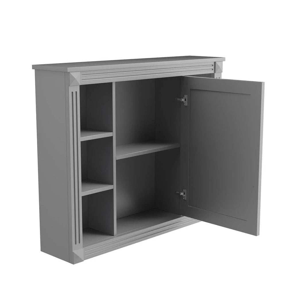 Meuble-lavabo moderne de 36 po avec vasque et armoire à miroir, 2 portes et 2 tiroirs