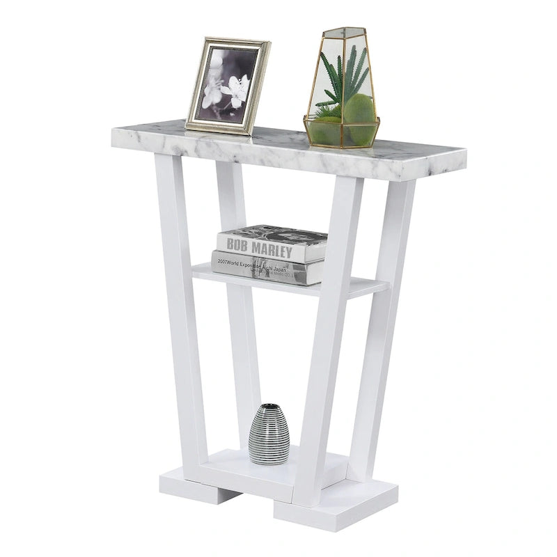 Table console Newport V avec étagères de Convenience Concepts
