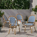 Christopher Knight Home Chaises de bistro Baron avec rotin tressé et cadre en aluminium (lot de 4)