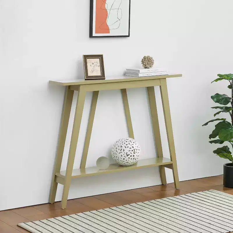 Kings Brand Furniture – Console étroite avec étagère de rangement pour couloir, entrée, vestibule, salon
