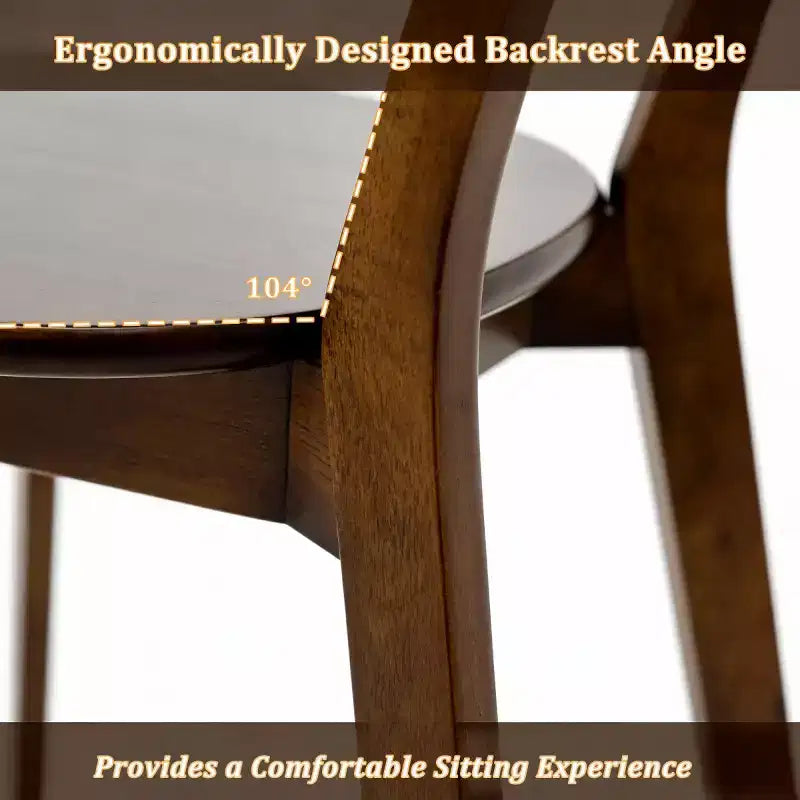 Chaises de salle à manger en bois massif de style moderne du milieu du siècle, lot de 2, pour salle à manger, restaurant ou salon - Panipeachy