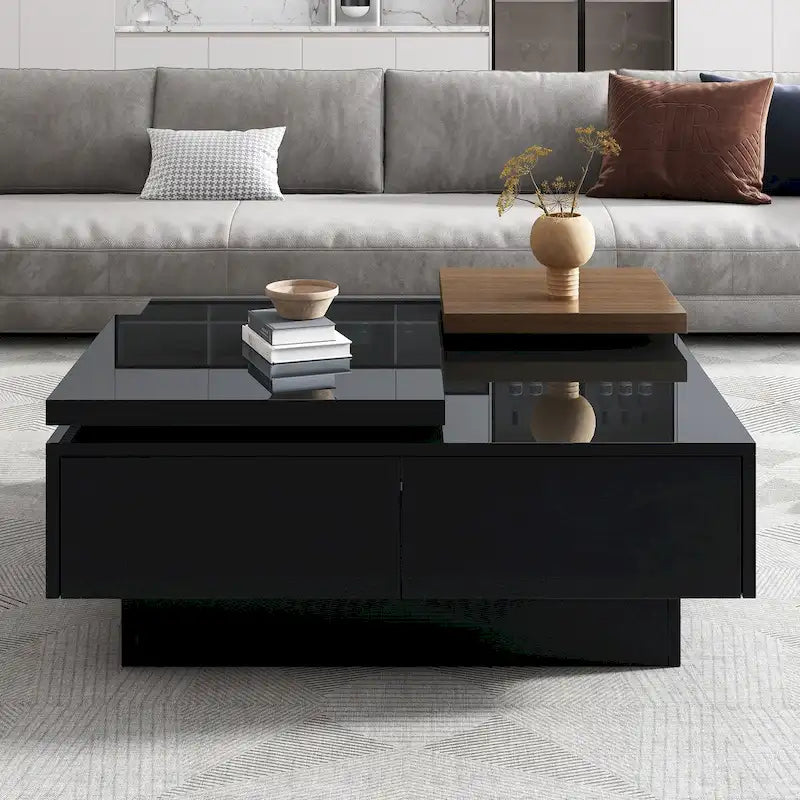 Table basse carrée moderne en bois