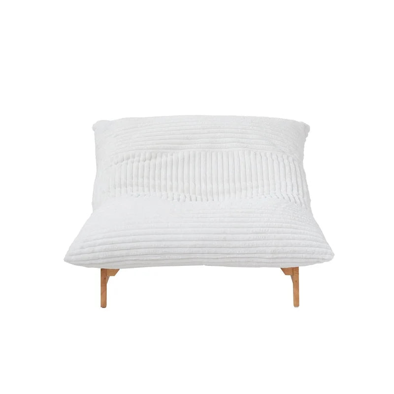 Fauteuil poire grand format, fauteuil poire moelleux avec cadre en bois massif, chaise longue confortable avec rembourrage en duvet