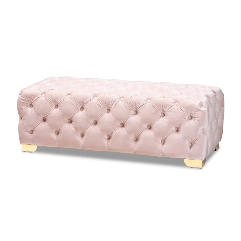 Banc ottoman en velours Gracewood Hollow Solanki