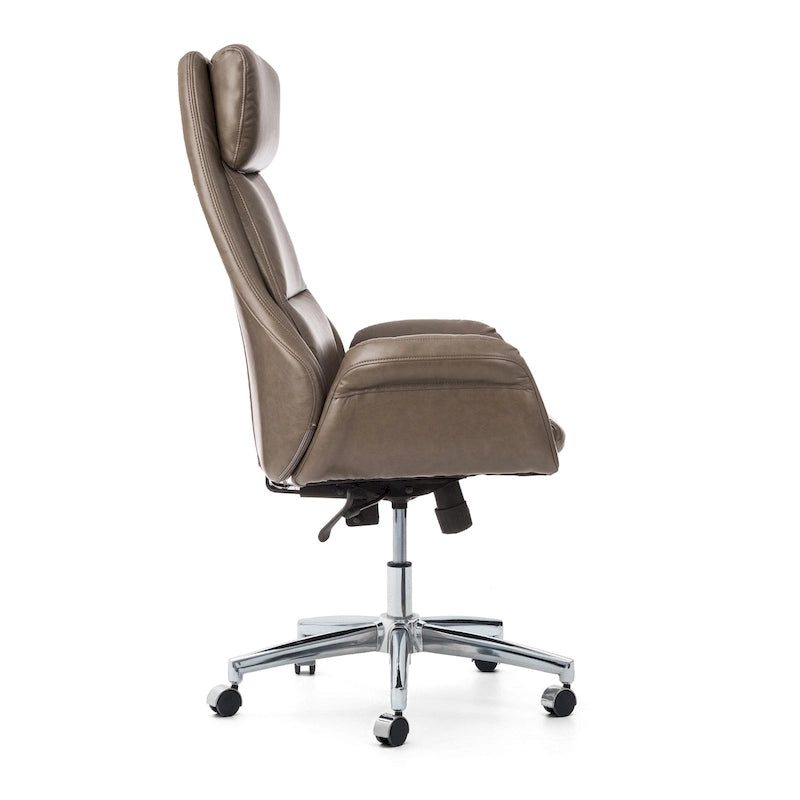 Fauteuil de bureau pivotant réglable en similicuir Glitzhome Mid-century 48 pouces